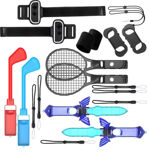 12 in 1 Switch 2 Sport Zubehör Set Bundle für Nintendo Switch 2, 2025 Familie Switch Spiele Zubehör Bundle für JoyCon 2, Aufbewahrung für Switch 2 Sport Spiel Zubehör