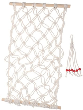 Mobestech 2stücke Hängender Obstkorb Handgewebtem Baumwollnetz Mit Bananenhalter Für Küche Und Boot Platzsparende Aufbewahrungslösung Für Obst Und