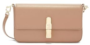 Furla Leder Schultertasche Umhängetasche Iride Crossbody Bag Greige taupe