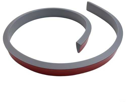 CashMuch Roboter-Staubsaugerleiste – flexible Silikon-Schwellenrampe für Türübergänge, selbstklebende Wasserspeicherbarriere (grau)