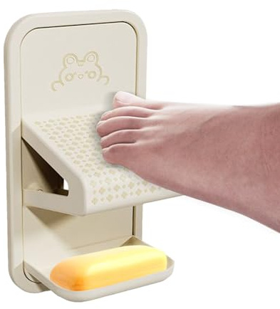 Hitburu Shower Shaving Foot Rest | Foot Rest for Shower to Shave Legs,Wall Mount Step with Tray for Acrylic Glass Tile Marble Bathroom Apartment Hotel Home Dorm Adults Seniors