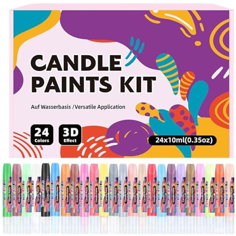 Für Kerzen - 3D-Acryl in 24 Farben | Dee Pigment Glossy Sticks für Kerzen, Dee Stoff, Weihnachtshandwerk, Ddee Velass-Dekoration | Cre Set