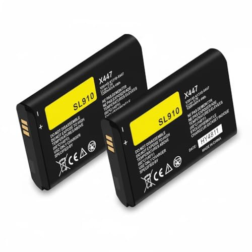 Akku für Siemens Gigaset SL910 SL910A SL910H V30145-K1310K-X447, V30145-K1310K-X447-0-HY Ersatzakku für Mobiltelefone (1200mAh,2 Stück)