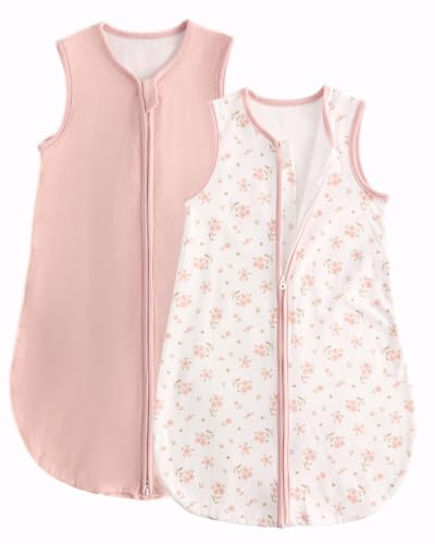 JiAmy 1.0 TOG Baby Schlafsack Babyschlafsack 0-24 Monate | Unisex Babyschlafsack ohne Ärmel für Neugeborene & Babys