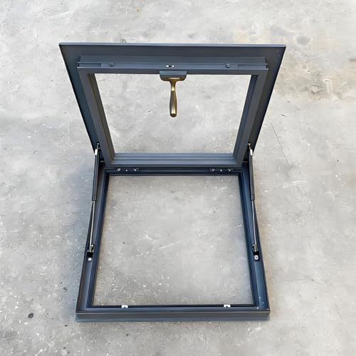 Fenêtres de toit personnalisables, pour combles, puits de lumière souterrains, fenêtres d'évacuation, avec cadre en alliage d'aluminium, installation facile(Frame L*W 90 * 70cm/35.4 * 27.5in)