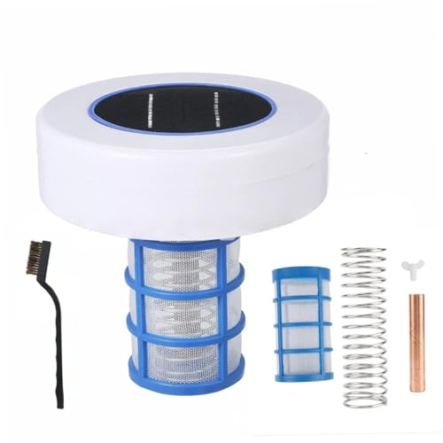 Ioniseur solaire de piscine mini accessoires de piscine avec ionisation cuivre et argent pour piscines hors sol et creusées comprend un ensemble d'anodes supplémentaires ioniseur solaire accessoi