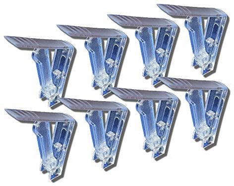 Cutefly Tischtuchklammern Kunststoff - K&B Vertrieb- transparent Verschiedene Stückzahlen verfügbar Tischklammer Tischdeckenklammer (8 Stück)