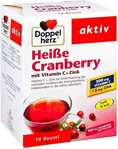 DOPPELHERZ Heiße Cranberry m.Vit.C+Zink Granulat 10 St