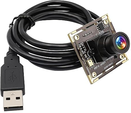 ELP 2.8mm Lens Raspberry Pi 1080P H.264 Microphone PC Web USB Security Camera for Computer Mini UVC USB2.0 Video Audio Webcam Board 2MP CMOS AR0330 Lightburn Laser Camera for Laptop