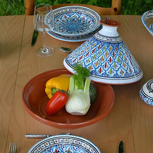 Service tajine assiettes creuses Bakir turquoise - 6 pers