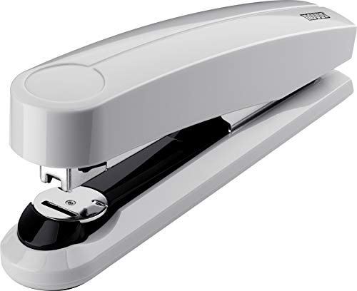 Novus B 5 FC Heftgerät (50 Blatt, Flachheftung, 90 mm Einlegetiefe, inkl. 200 Heftklammern) grau