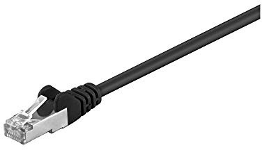 Goobay 95629 CAT 5e Patch Cable, SF/UTP, Black, 25 m Length