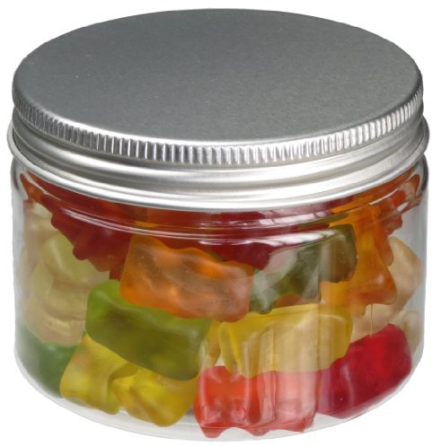 Tarros de 200 ml de PET transparente, con tapa de aluminio, 10 piezas