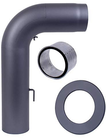 Rauchrohr Ø150mm Rohrset gezogen gussgrau Ofenrohr Kaminrohr