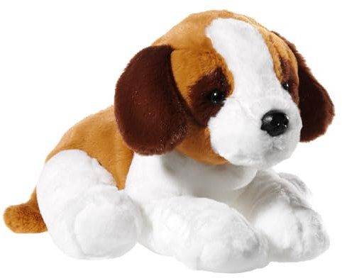 Heunec 304376 Plüschtier, Hund, Bernhardiner, rotbraun/braun/weiß, 38 cm