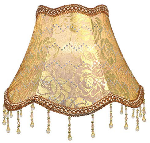 Eastlion 9.8 Retro Palace Anhänger Handgefertigte Anhänger E14/E27 Lampenschirm für Tischleuchten,Stehleuchten,Wandleuchten,13x25x20cm Braun