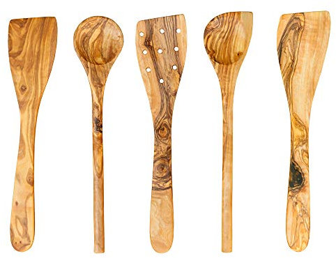 Thirteen Chefs Tramanto olivenholz spachteln gelb 5-teiliges Set