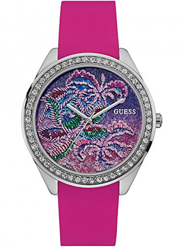 Guess Femme Analogique Quartz Montre avec Bracelet en Silicone W0960L1