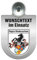 HSK Einsatzschild für Windschutzscheibe incl. Saugnapf - WUNSCHTEXT...Eigener Text - Wappen nach Wahl - 309470 Farbe Region Niedersachsen