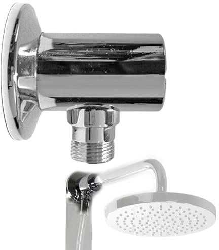 BAGNOCLIC - Deviatore a Pressione Foxy in Ottone Cromato | Con Rosone e Niplex 1/2x1/2 | Attacco Universale Standard | Permette Uso Soffione + Doccetta | Facile da Installare