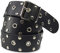 fashionchimp BASIC Nieten-Ösen-Gürtel aus 100% Echtleder, Made In Germany (Schwarz, 105/BW90 - Breite ca. 4cm)