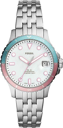 Fossil Damen Quarz 3 Zeiger Uhr mit Armband FB-01 ES4741