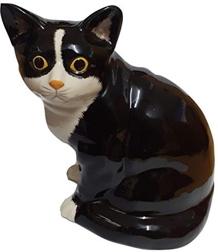 Spardose Sparschwein groß Tier - Motiv – Bild aus Keramik (Katze schwarz Weiss)