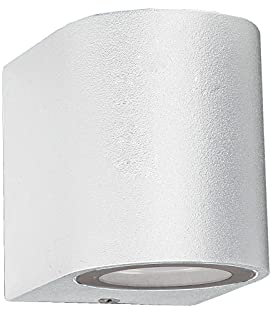 LongLife LED GmbH by HK Außenleuchte Wandleuchte DOWN rund für GU10 IP54 weiß Außenwandleuchte Wandlampe Wandaußenleuchte Fassadenbeleuchtung Außenbeleuchtung Wegeleuchte