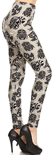 Leggings Depot Klassische 2,5 cm Bund Urlaub Events Print Leggings für Frauen – Halloween, Unabhängigkeit, Ostern, St. Patrick's, Nachtaktive Xrays, Einheitsgröße