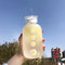 JZSMY Botella de agua de jugo de leche de 480 ml con escala, 2 tapas, taza de agua portátil mate con margarita, botella de hierba creativa y práctica (4 flores)