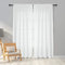 Melodieux Vorhänge Weiß Transparent Leinen Optik Voile Gardinen für Wohnzimmer Schlafzimmer, 2er Set , 260x140cm H/B