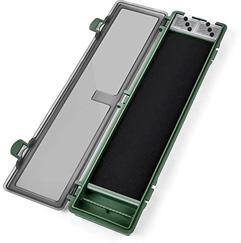 AhfuLife Carp Fishing Hook Storage Box, Carp Rig Box Stiff Hair Rig Board with 12pcs Pins, Container for Fishing Accessories (style 2)