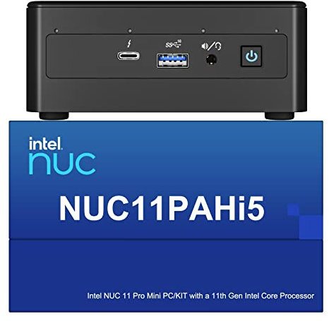 Intel NUC 11 NUC11PAHi5 Panther Canyon Mini PC, i5-1135G7, 16GB RAM, 512GB SSD, Mini Computer Windows 11 Pro für Business Home Office, Unterstützung 8K/WiFi 6/4K Quad Display/Bluetooth 5/Thunderbolt 4