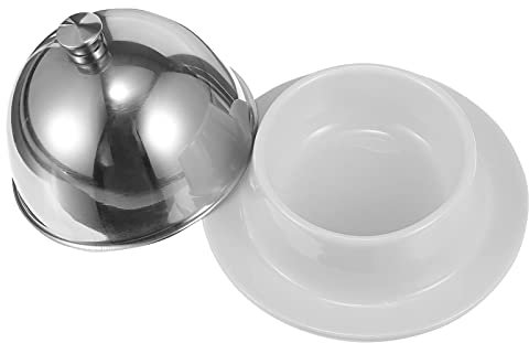 Récipient à Beurre Céramique avec Couvercle Plat Multifonctionnel pour Sauces et Desserts Cuisine et Décoration de Table