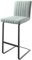 DELIFE Barstuhl Luiga-Flex Freischwinger flach Metall Stripes Mint