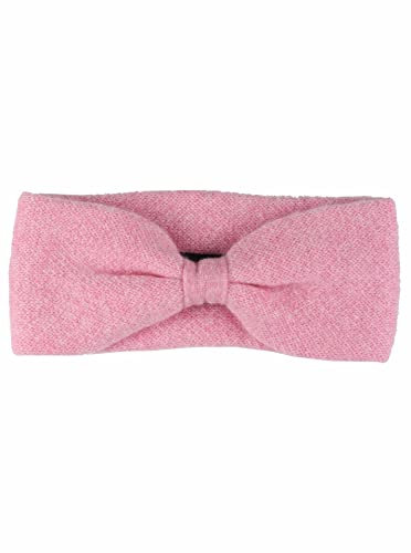 Zwillingsherz Stirnband aus 100% Kaschmir - Hochwertiges Kopfband im Uni Design für Damen Frauen - Haarband – warm und weich perfekt für Frühjahr Herbst Winter - m pink