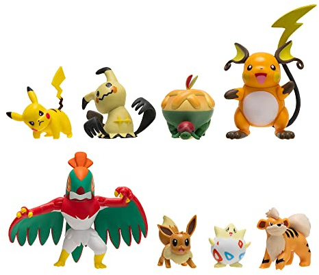 Pokémon Multipack 8 Pack - Pikachu, Eevee, Appletun, Growlithe, Mimikyu, Togepi, Raichu, Hawlucha