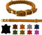 Hundehalsband Fettleder große Hunde verstellbar Messing handgeflochten Made IN Germany Lederhalsband (XS 27cm-33cm Breite:20mm, Cognac)