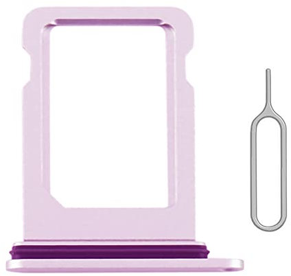 Perzework SIM-Kartenfach Halter Slot Ersatz für iPhone 12 (lila) mit wasserdichtem Gummiring und Auswurfstift (Single Sim Version)