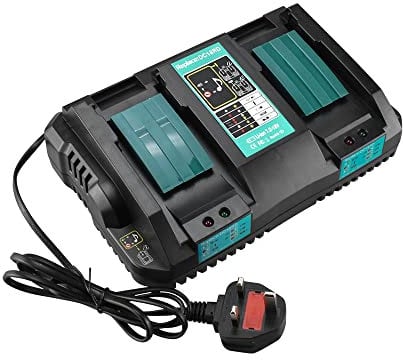 aunstarwei 18V Dual Ports Battery Charger Replacement for DC18RD 14.4V-18V Lithium-Ion Battery BL1415 BL1430 BL1830 BL1840 BL1850 BL1850B BL1860B, Replace DC18RC DC18SF DC18RT