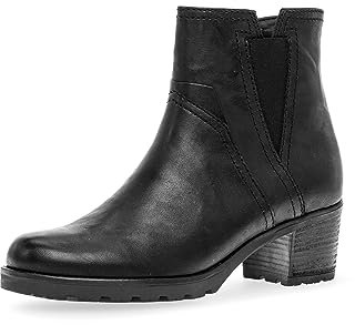 Gabor Damen Chelsea Boots, Frauen Stiefeletten,Moderate Mehrweite (G),uebergangsschuhe,uebergangsstiefel,warm,schwarz (Mel.),38.5 EU / 5.5 UK