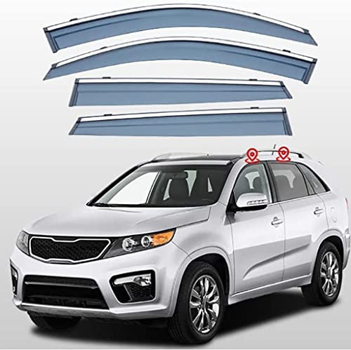 4 pcs Auto Windabweiser für KIA Sorento XM 2009-2014 Fenster Regenschutz Deflector Stick-On Sonnenschutz Visiere Zubehör