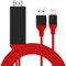 Mokeum HDMI Adapter Cable for Phone to TV, 1080P HD-TV HDMI Connector Adapter Cable Compatible for iPhone 14/13/12/11/XS/X to TV Projector Monitor (Red)