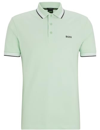 BOSS Hommes Paddy Paddy Polo en piqué de Coton avec Logo Contrastant