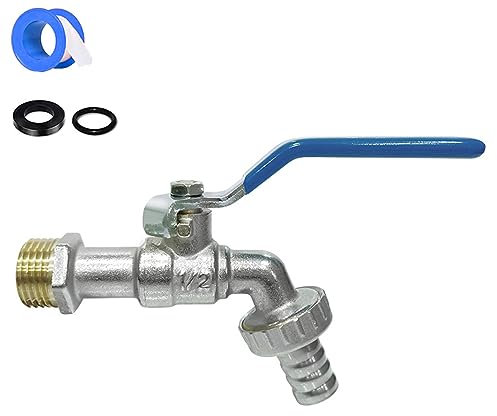 Robinet Exterieur Jardin，Robinet d'eau en Laiton，pour Jardin, Machine à Laver, Baril de Pluie.