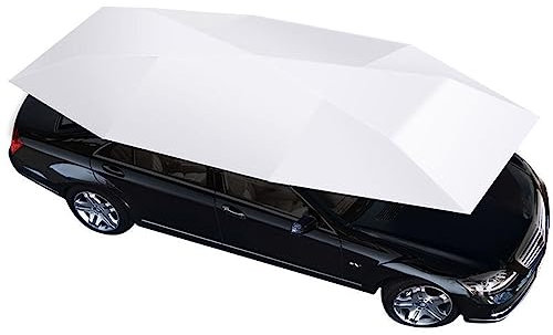 Auto-Markise, Auto-Regenschirm-Zelt, automatische Auto-Markise, intelligente Fernbedienung, Autodach-Sonnenschutz, mobile Auto-Markise, Wärmedämmung, Faltbare Markise, 4,8 m, grau