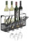 Lenmar, LOFT 1-5, 10x42x23 cm, schwarz, Wandmontierte Weinregal mit Glashalter, Weinglasregal, zur Wandmontage, Weinregalregal mit Glashalter, Flaschenhalter, Wandmontage, für die Wand, Regale