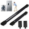 Waschmaschine Rollen Schiene, Waschmaschinen Untergestell mit Rollen, Möbelroller Easymove Schienen für Möbel Einstellbar 45-70cm, Rollen für Möbel für Waschmaschine Trockner und Kühlschrank (Black)