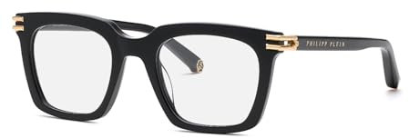 Philipp Plein Unisex VPP115M Sunglasses, 0700 Nero Lucido, 51