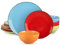 vancasso Navia Dinnerware Sets, Stoneware Plates and Bowls Sets, Dinner Salad Dessert Plates and Cereal Bowls Set, Dishes Set for 4, Spray Spot Patterned, Multi-Color